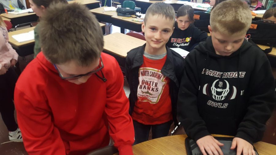 Third grade student Tommy Monahan is a new member of The Villano View staff. Hes working hard to report on current events at Patrick M. Villano School.