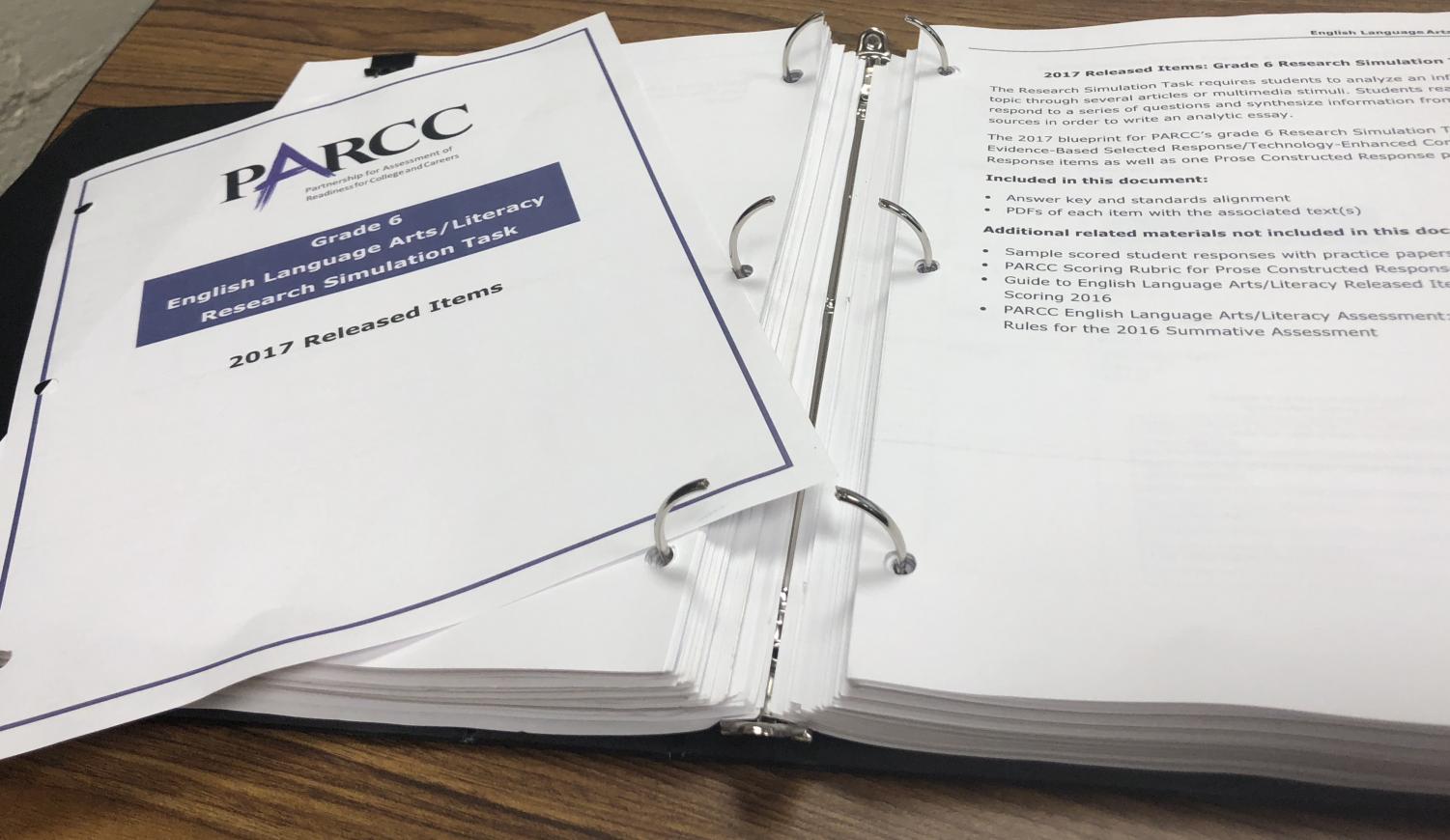 Sixth grade teachers practiced PARCC test items with their students. The state Department of Education released some sample test questions and answers earlier this year.