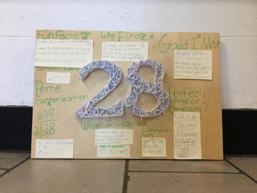 This student chose the number 28 because her birthday is November 28. Also, October 28 happens to be National Chocolate Day.