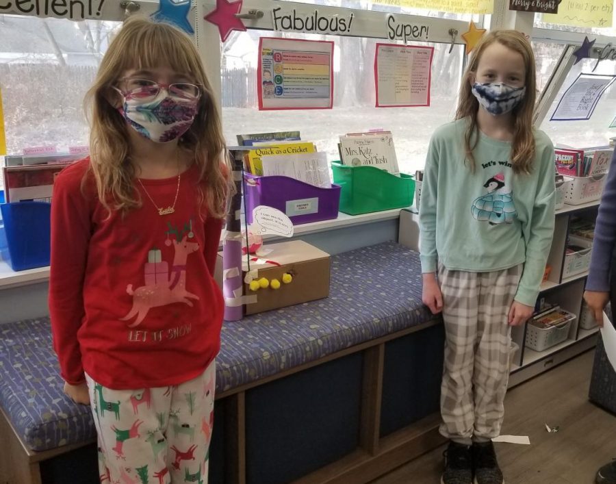 Some fourth grade students got into the winter spirit in honor of A December to Remember.