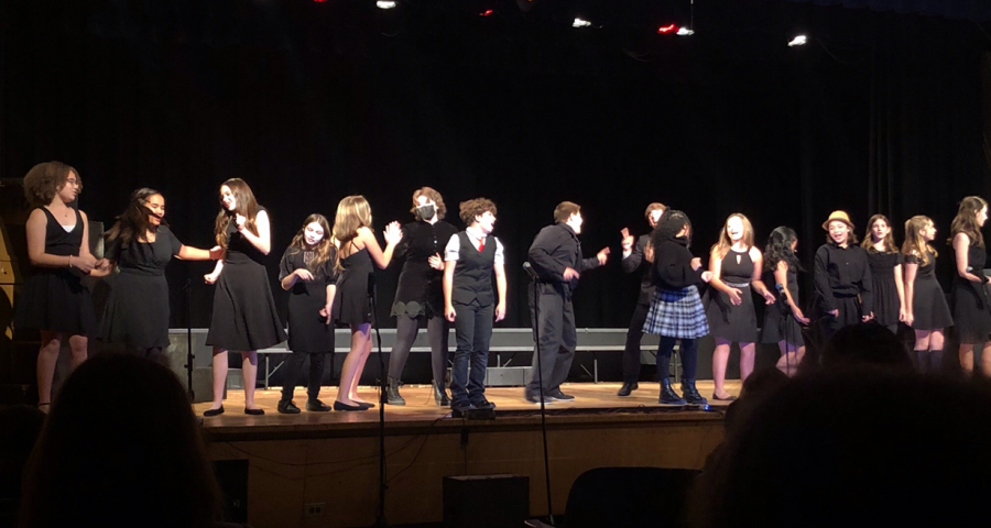 Students from Emerson Jr.-Sr. High School performs in a musical revue meant to boost interest in live performances once again.