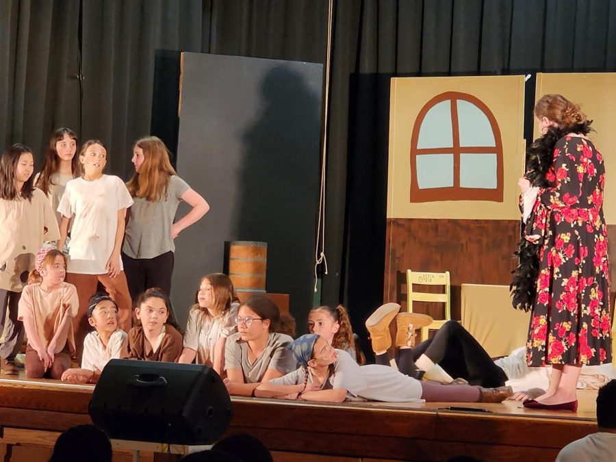 Students perform during the final showing of Annie Jr. at Patrick M. Villano School.