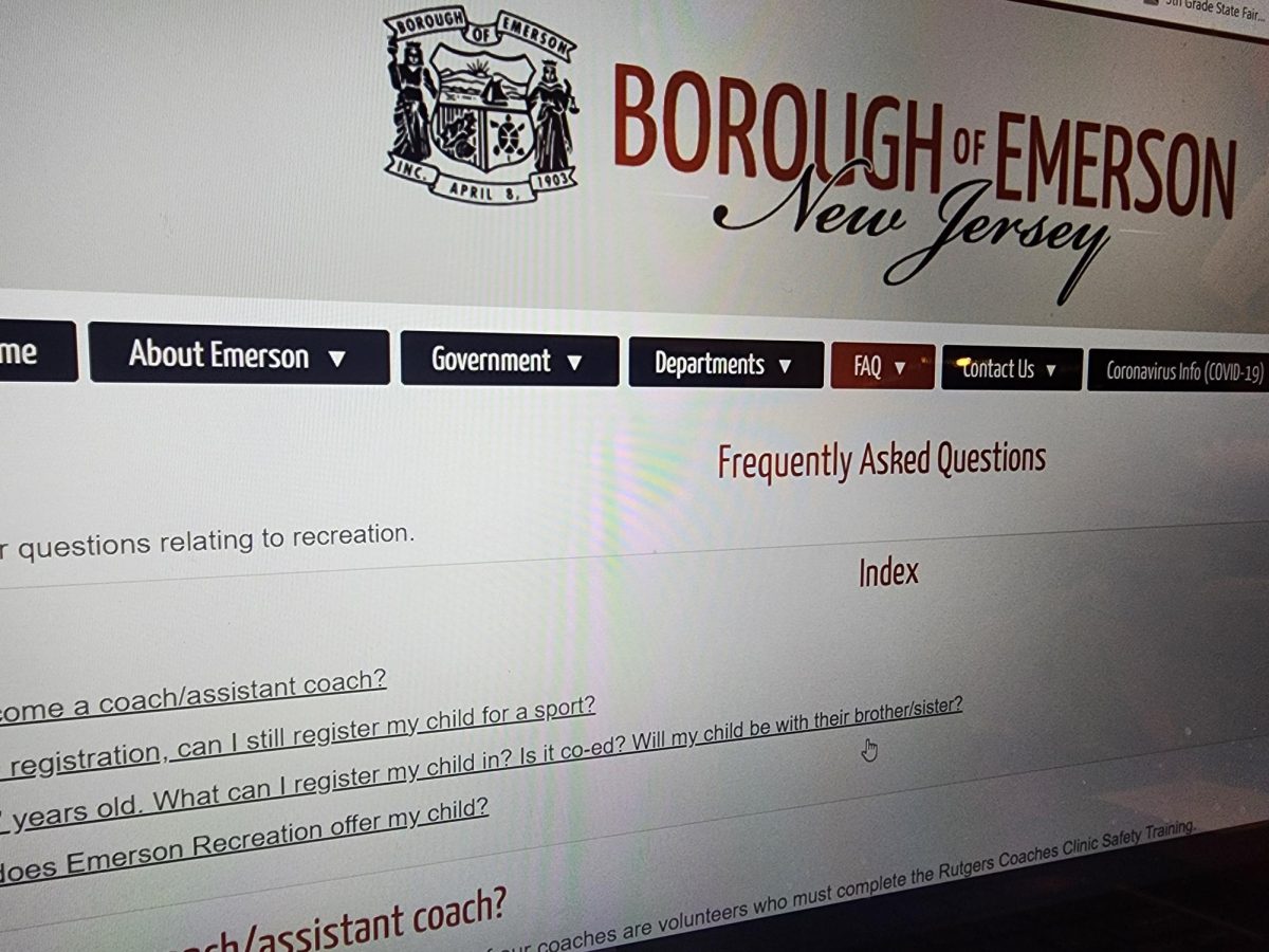 The website for the Borough of Emerson has a section for the Recreation Department.