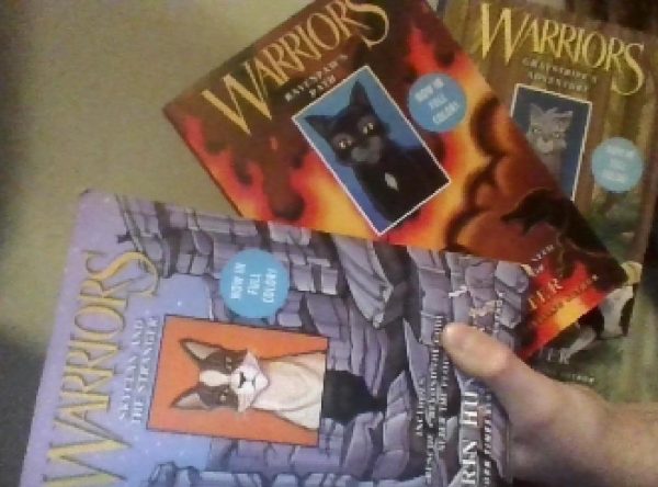 These are a few of the books from The Warriors Manga Series: SkyClan and the Stranger, Ravenpaws Path and Graystripes Adventure.