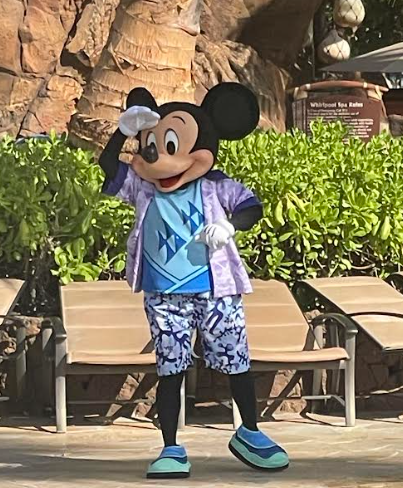 Walt Disney build an empire of amusement parks around the world. Here is Mickey Mouse in Aulani, Hawaii.