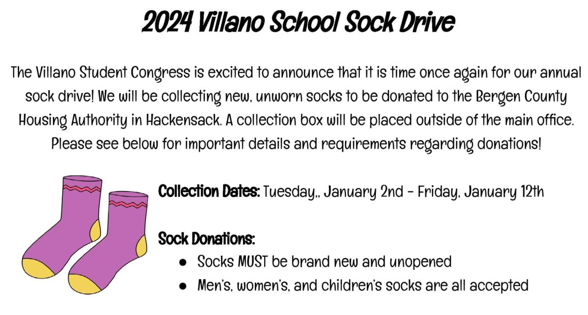 Student Congress members made posters to advertise the sock drive.