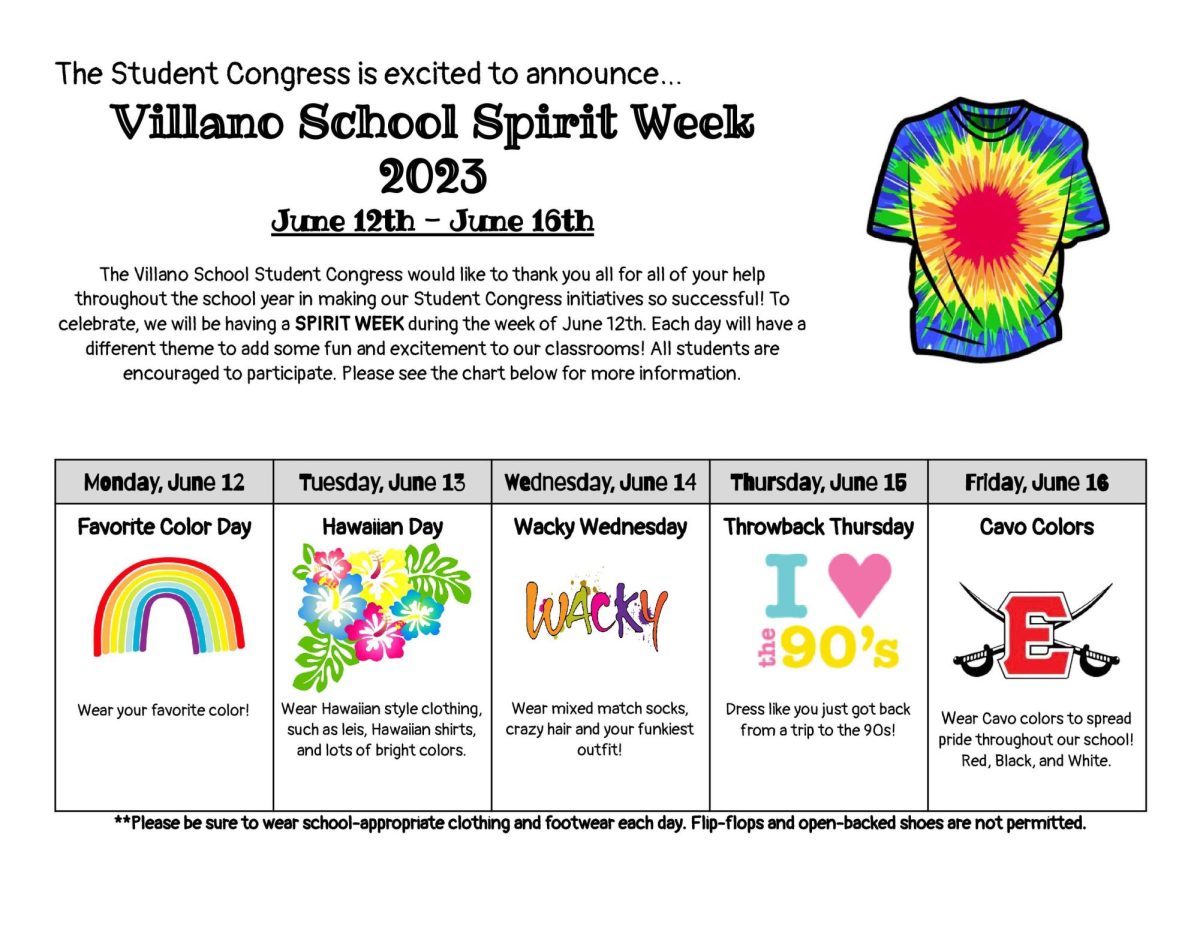 This Spirit Week flyer was sent to all students in honor of Read Across America week.