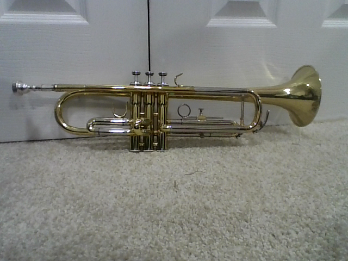 This is a picture of a trumpet. It's one of the many different instruments students can choose to play in the school band.