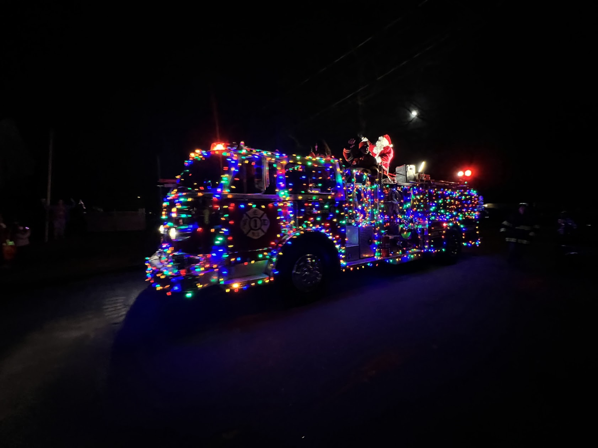 Firefighters decorated this truck in the spirit of the holiday season.