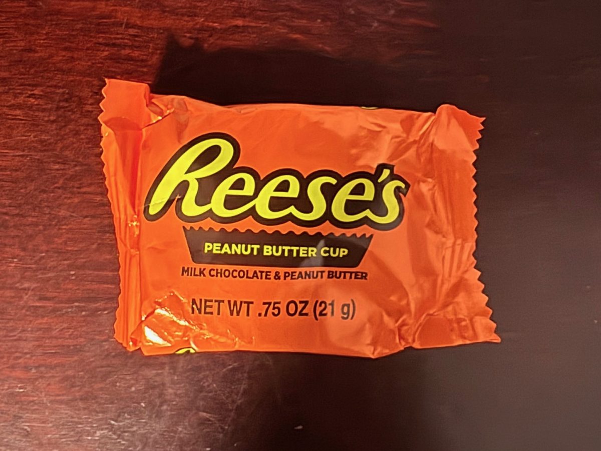 A Reese's peanut butter cup like this one costs about $1.00 in many local stores.