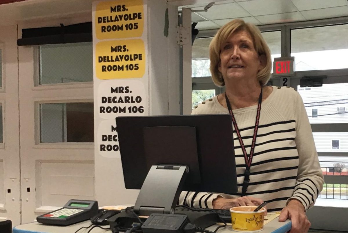 Jackie Santalla wears many hats at Patrick M. Villano School. Santalla works in the lunchroom as well as the main office.