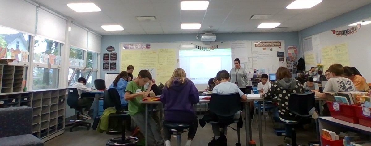 These students work independently in Tricia Mancino's fourth grade homeroom.