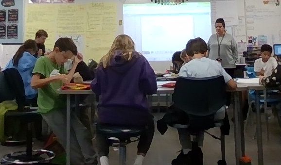These students work independently in Tricia Mancino's fourth grade homeroom.