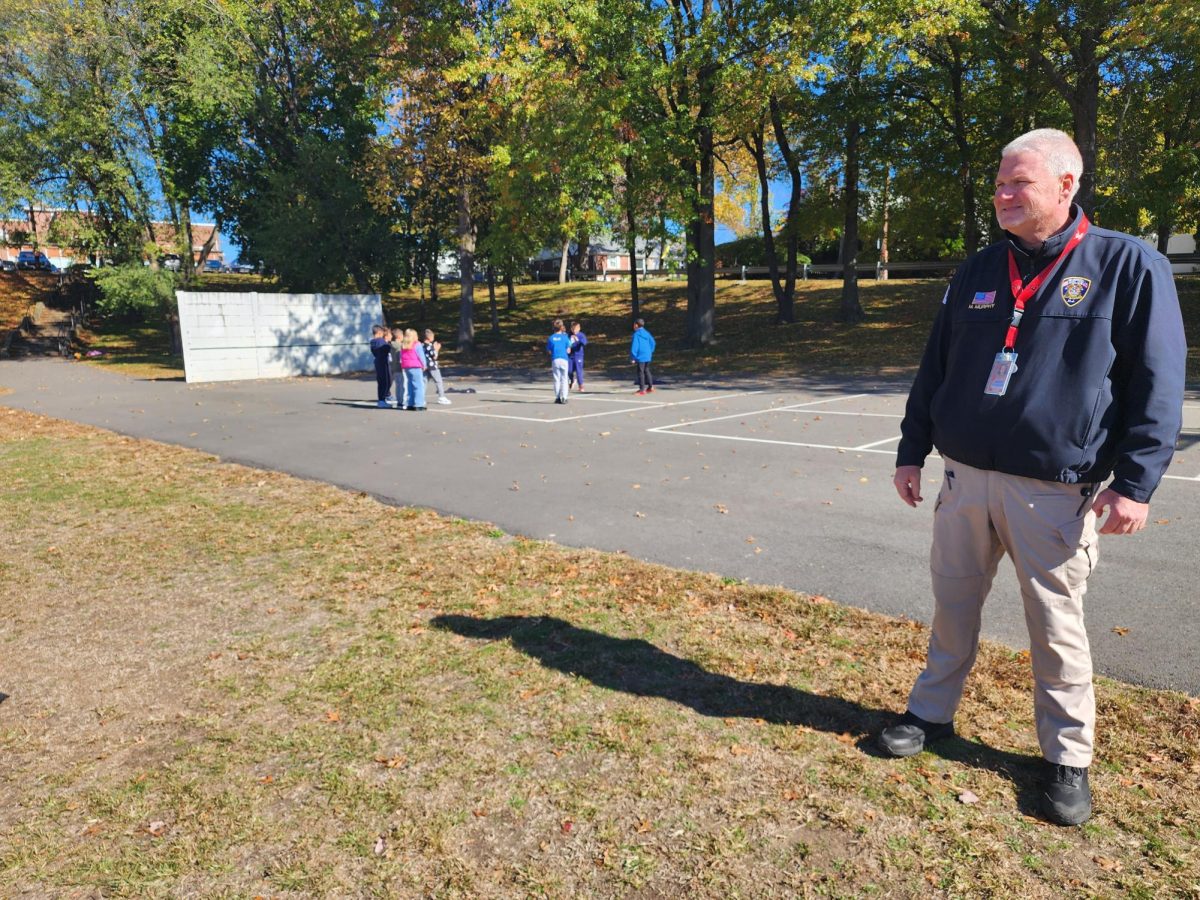 One piece of advice from the school's safety officer, Mike Murphy, is to be careful when crossing streets. Murphy patrols the lower field during recess keeping students safe there, too.