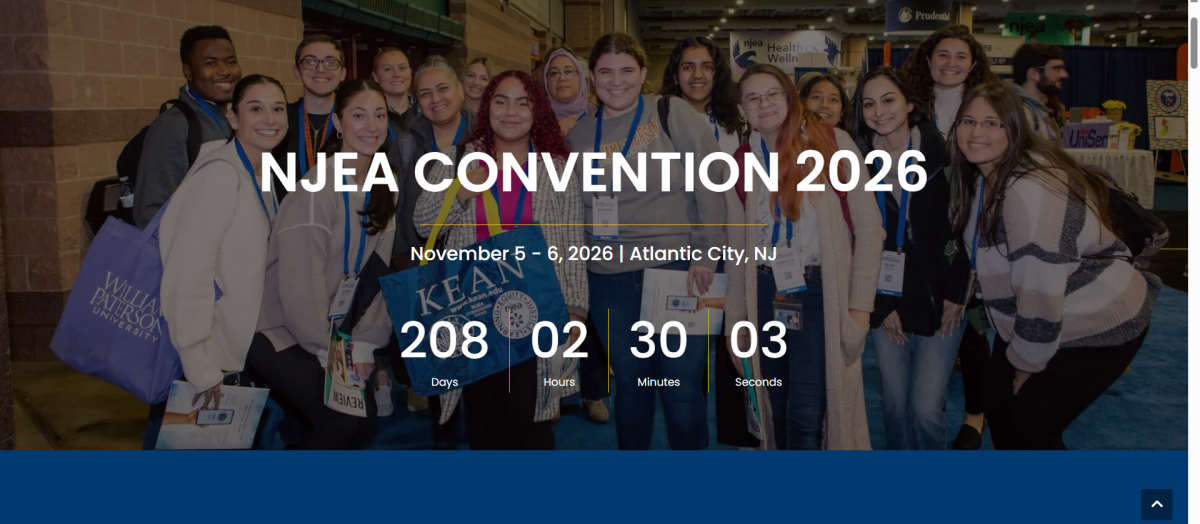 The New Jersey Education Association is already planning its convention for the first weekend of November in 2026.
