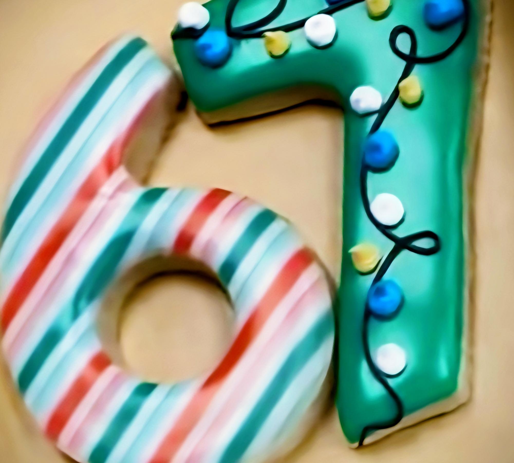 The trend found its way into the holidays. A student gifted her teacher a 6-7 cookie.