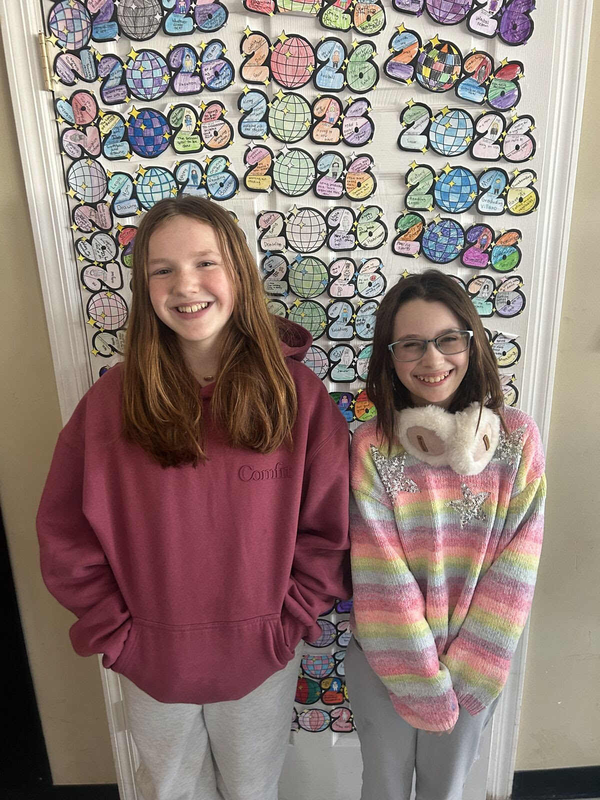 During the second trimester, some sixth graders took part in The WordMasters Challenge™. That's a national competition that encourages growth in vocabulary and verbal reasoning.  Pictured here are the two top scorers.  