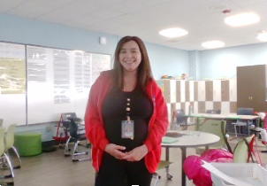 Christina Rivel, a fifth-grade teacher, is deciding on baby names with the help of her students.