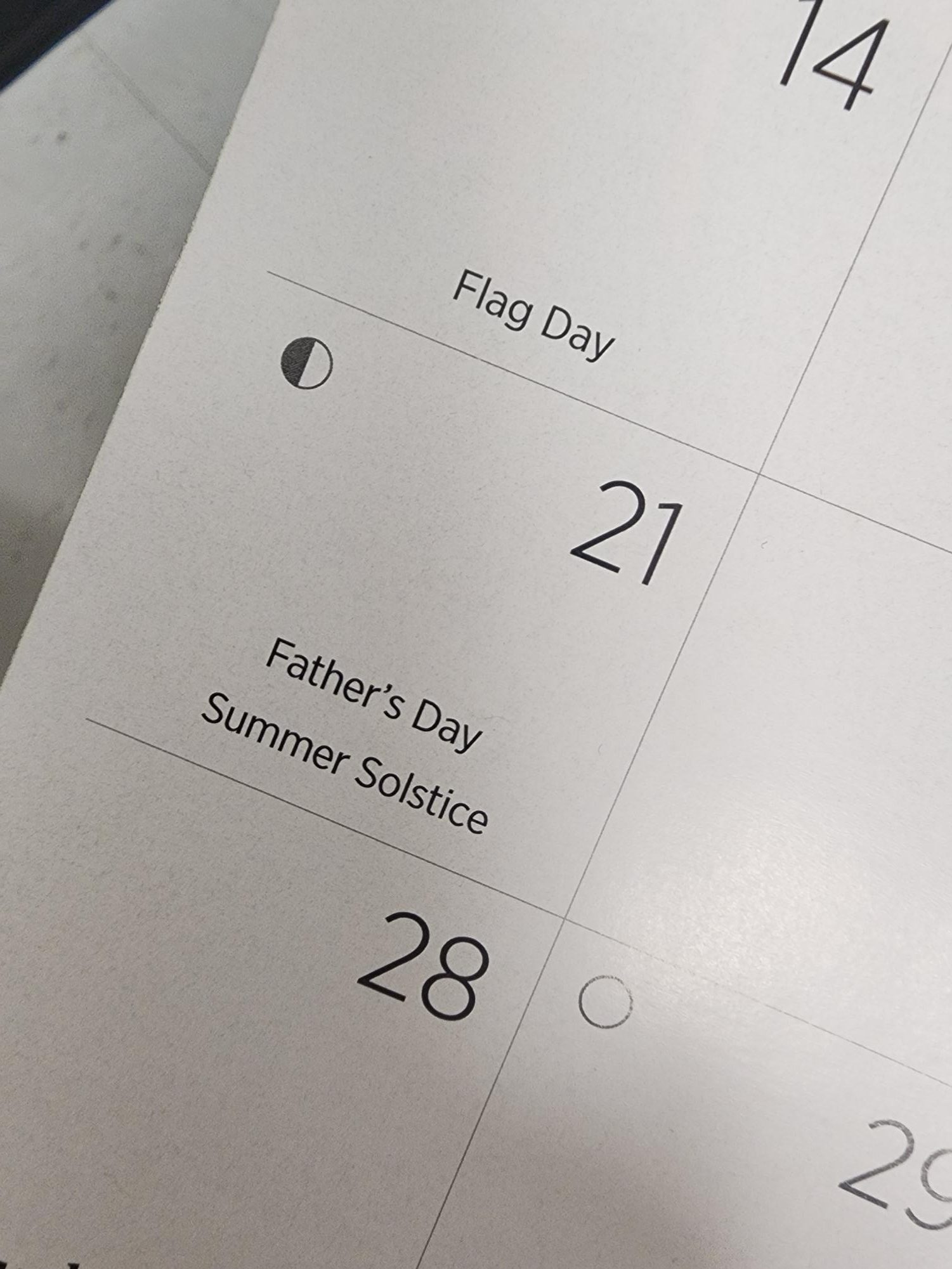 In 2026, the summer solstice falls on Father's Day.