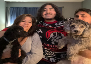 Emiliano Cuellar with his family and dogs celebrates every year Memorial Day at their home. Cuella plans every year how he is going to honor the fallen heroes with his family. 